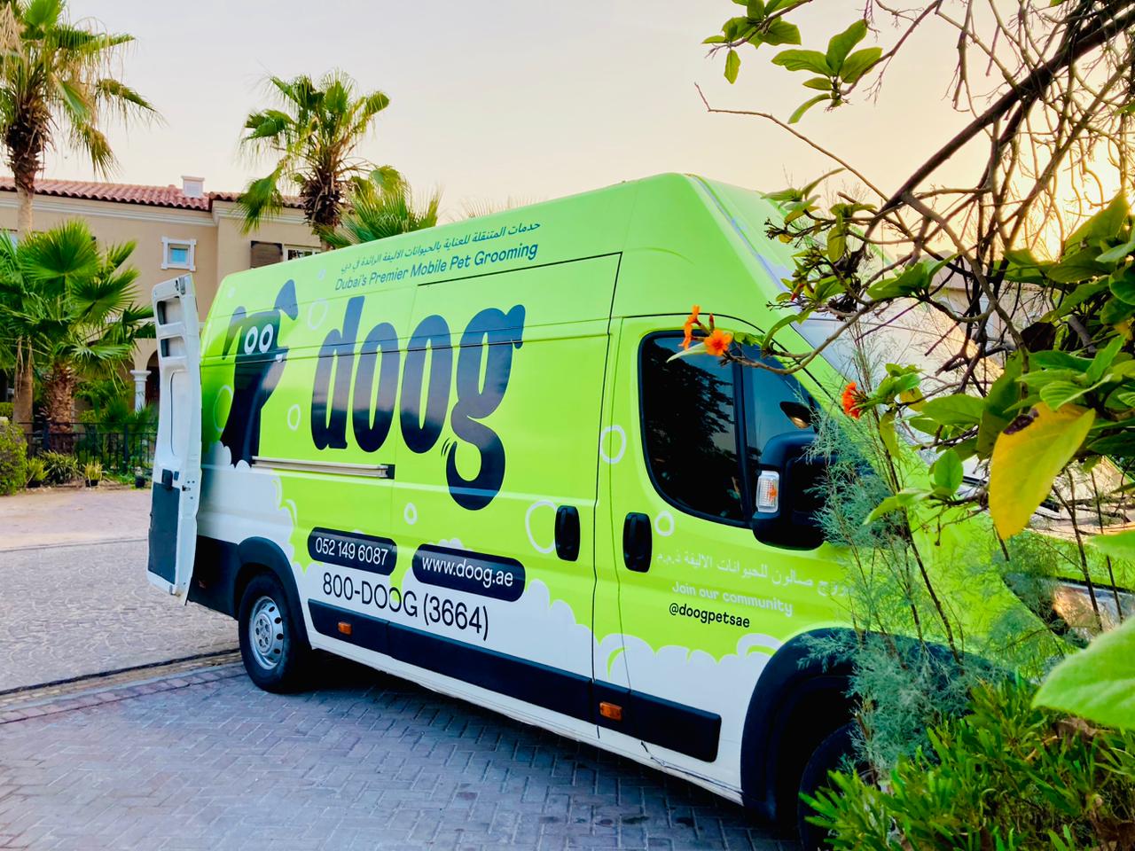 Mobile grooming van in Dubai by Doog