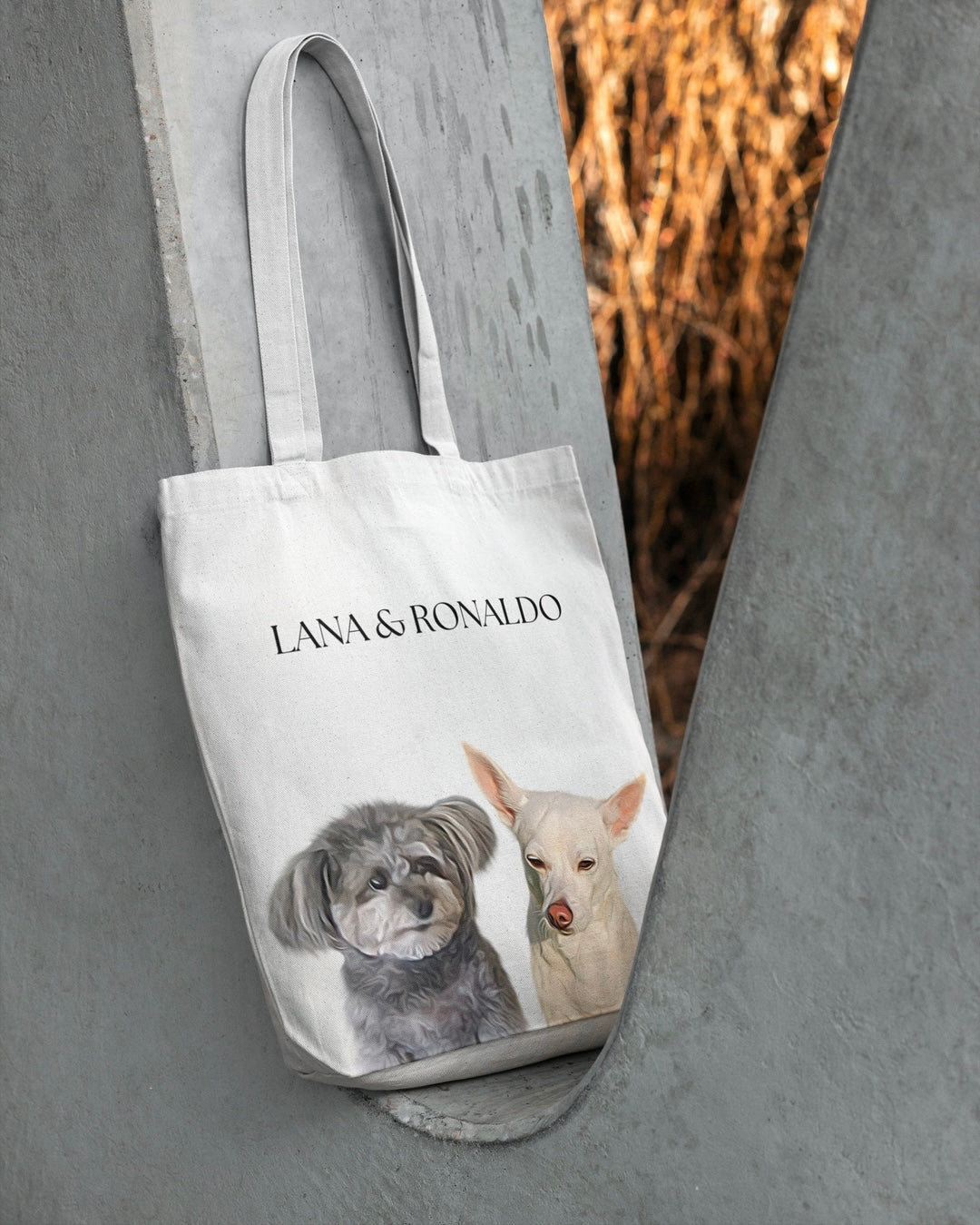 Custom Pet Portrait Tote Bag
